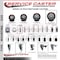 Service Caster 5'' Maroon Poly Wheel Swivel 7/16'' Grip Ring Stem Caster with Brake SCC-GR20S514-PPUB-MRN-PLB-716138 - alternate 3
